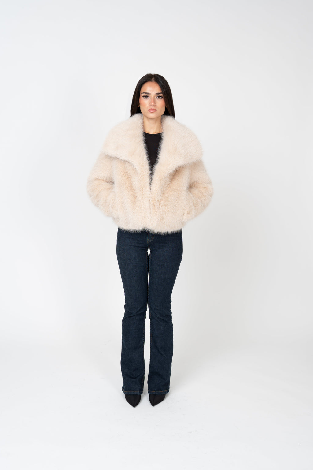 Ophelia Faux Fur Jacket - White