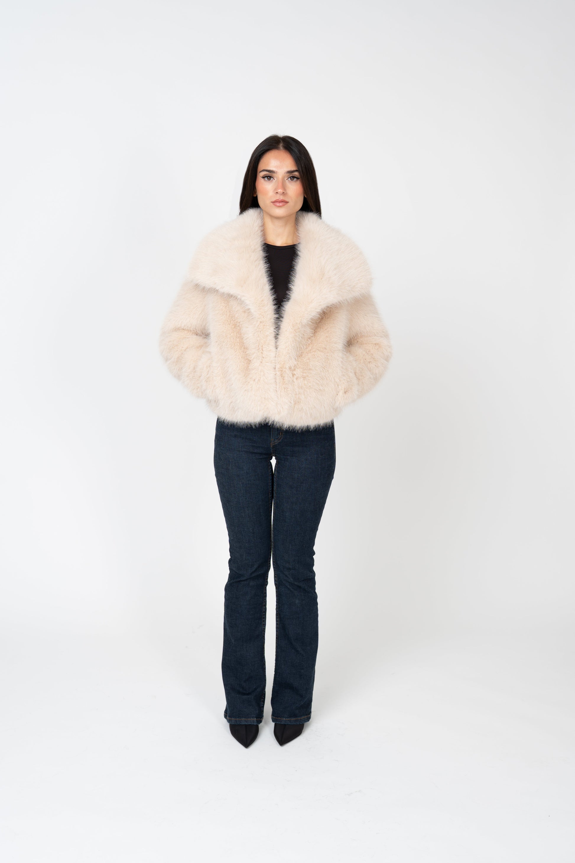 Ophelia Faux Fur Jacket - White