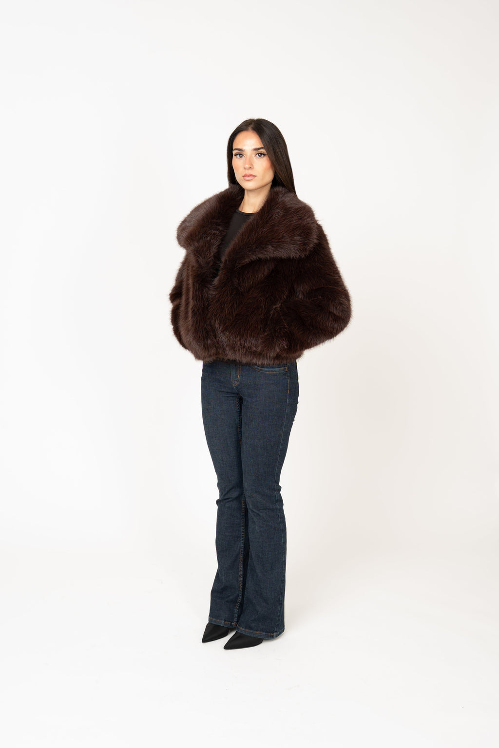 Ophelia Faux Fur Jacket - Brown