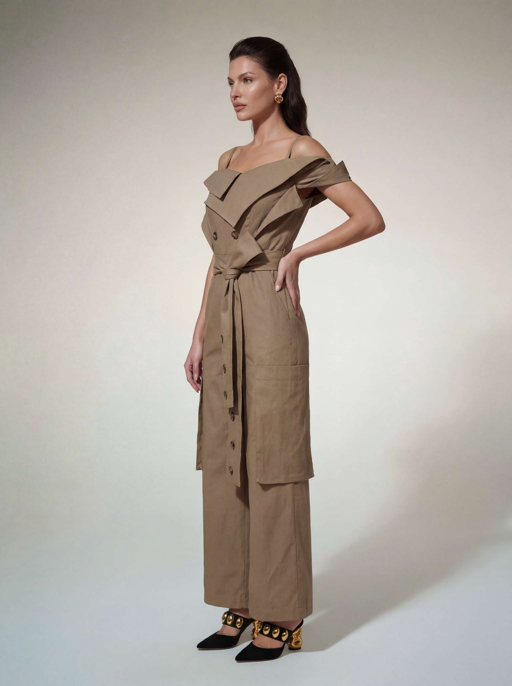 Antares Spaghetti Tie Up Jumpsuit
