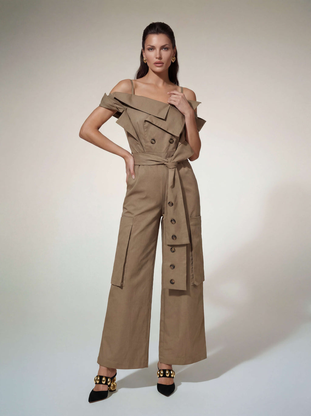 Antares Spaghetti Tie Up Jumpsuit
