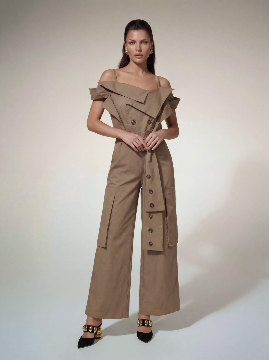 Antares Spaghetti Tie Up Jumpsuit