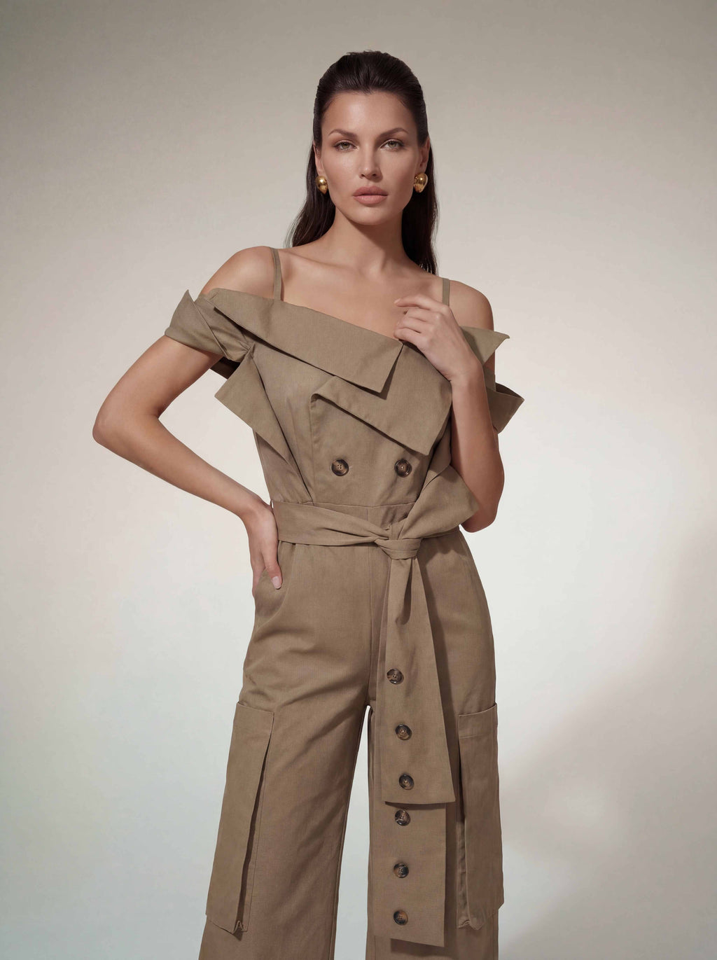 Antares Spaghetti Tie Up Jumpsuit