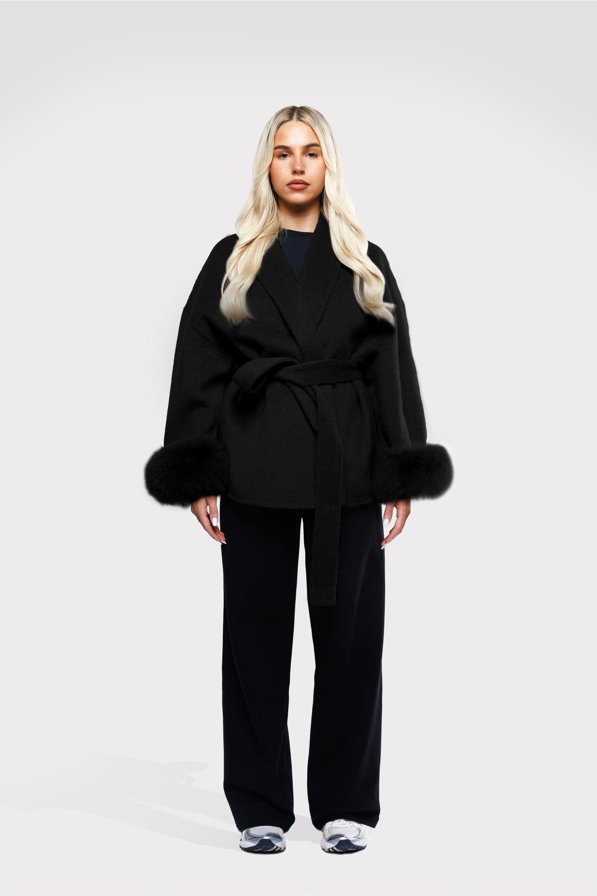 The Megeve Wool Coat - Black