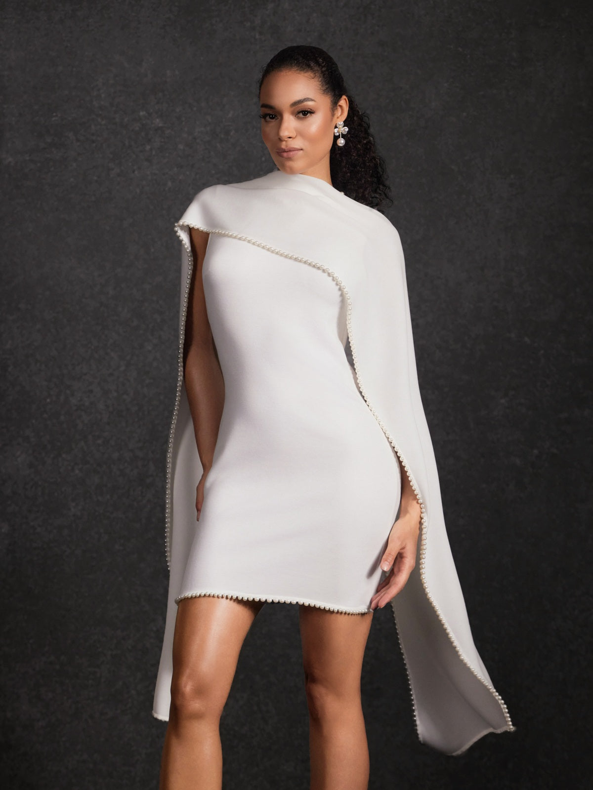 Batia Sleeveless Mini Dress With Scarf