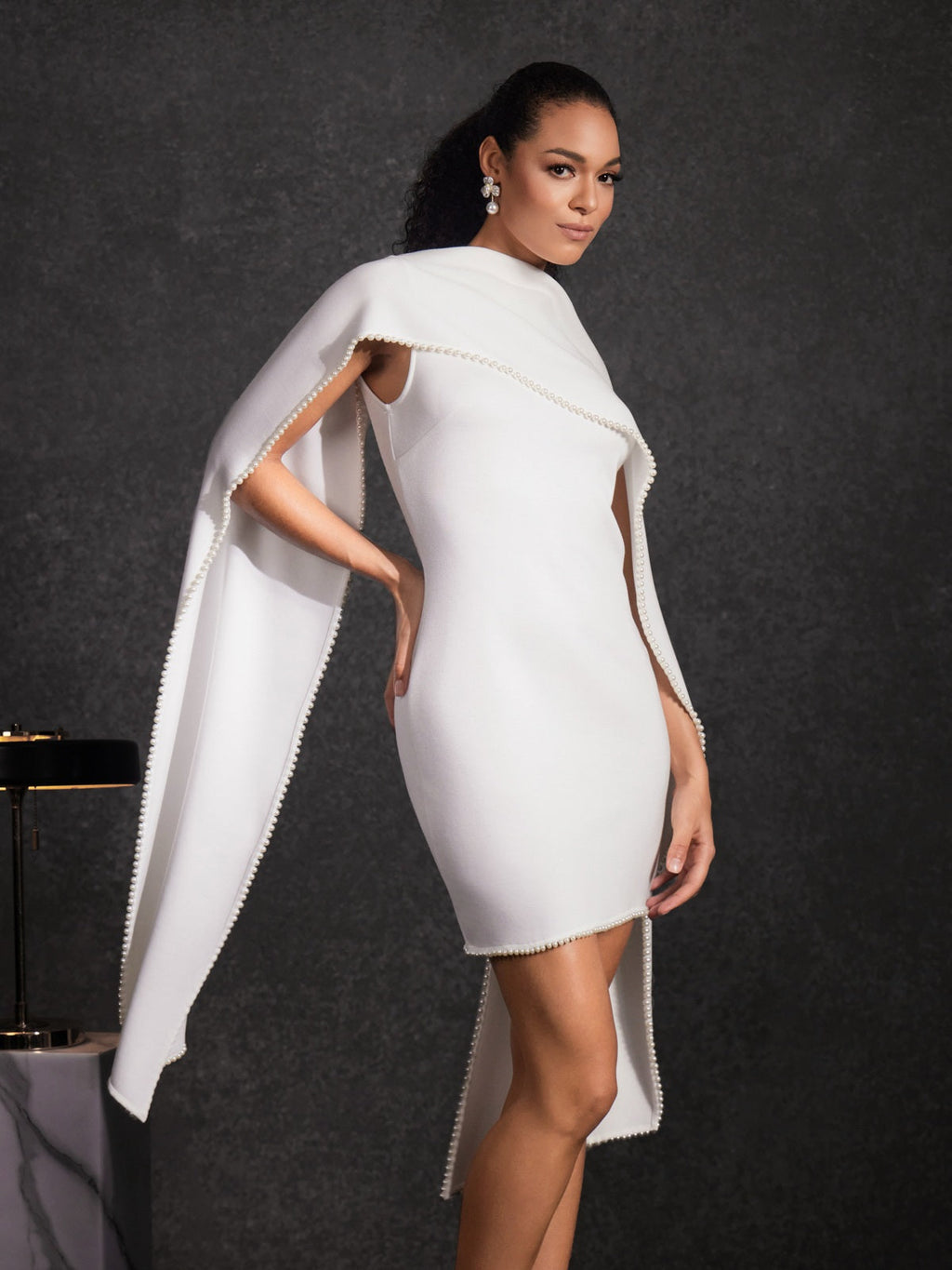 Batia Sleeveless Mini Dress With Scarf