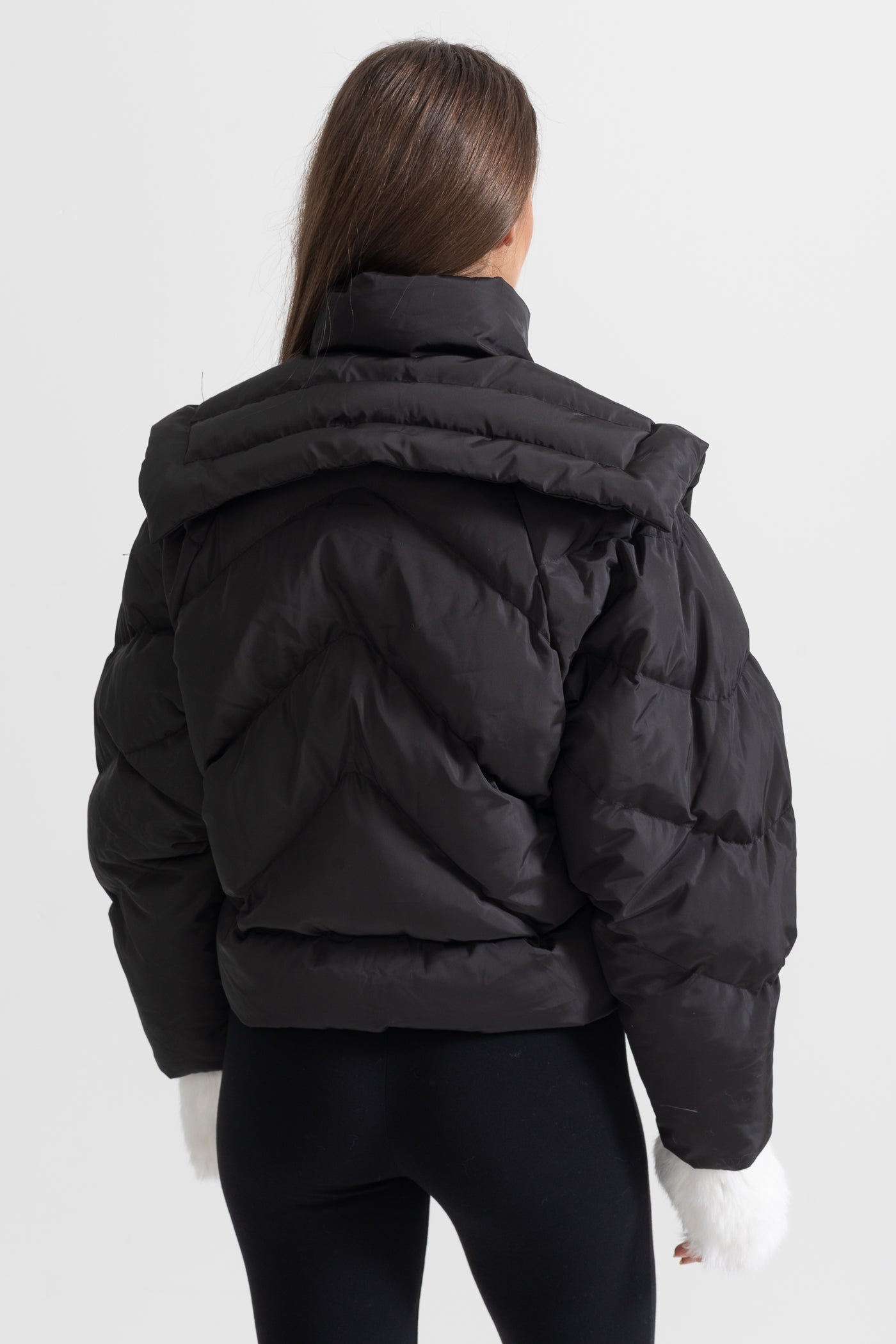 Peyton - Puffer Jacket With Oversized Shoulder Pads