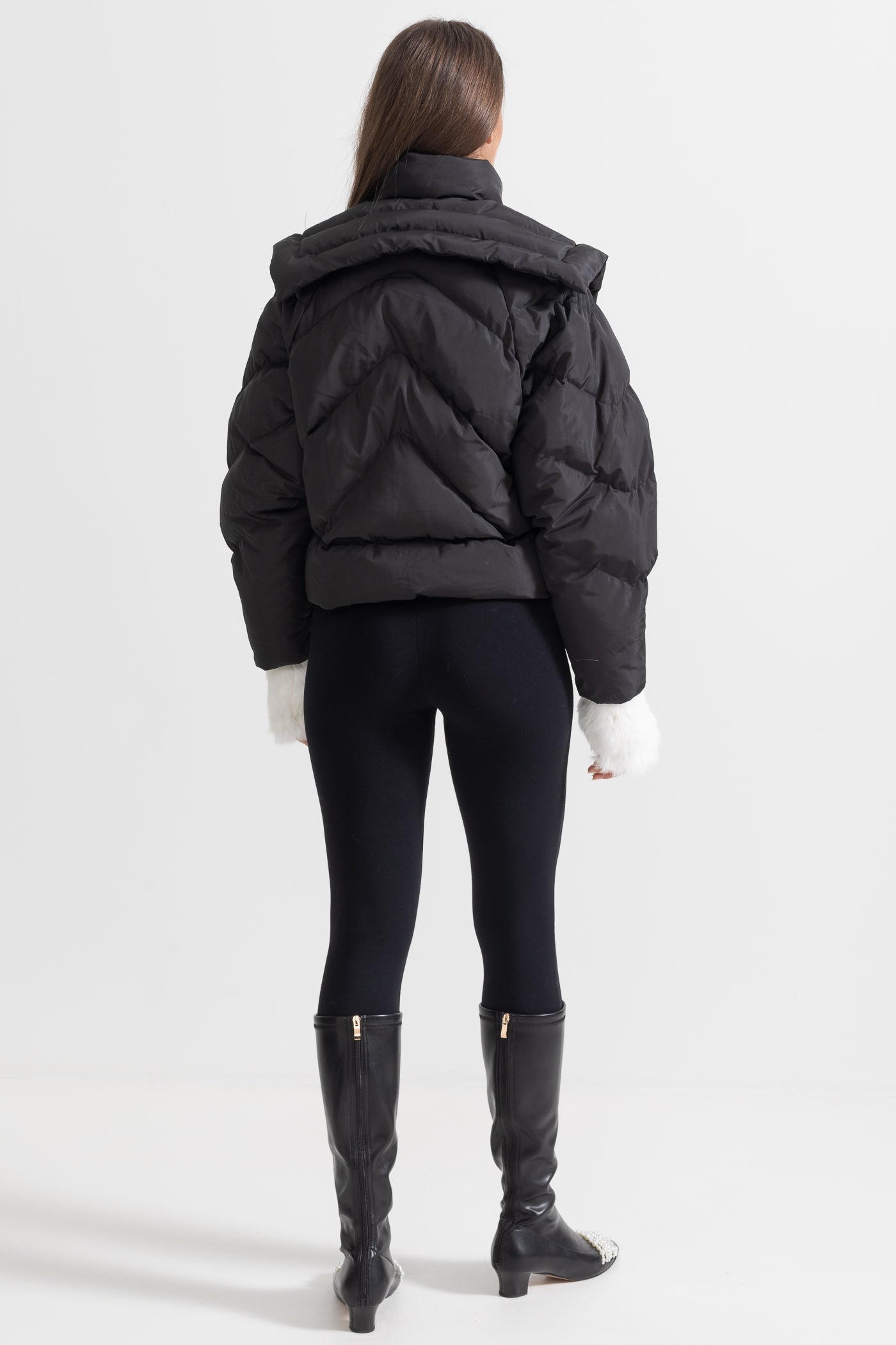 Peyton - Puffer Jacket With Oversized Shoulder Pads