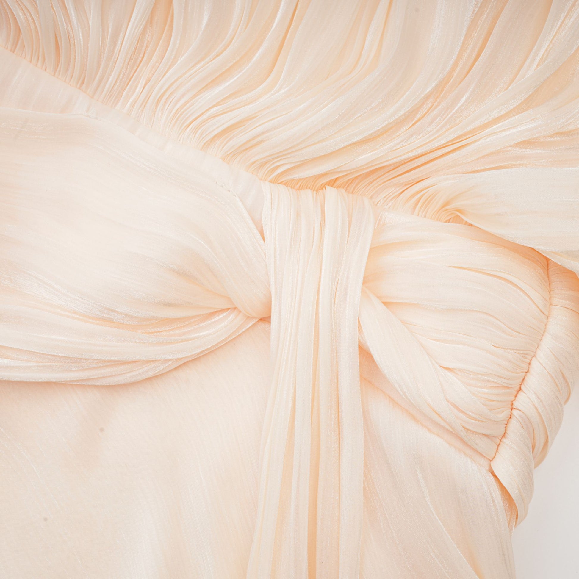 Eugénie Neutral Pleated Ruffle Mini Dress