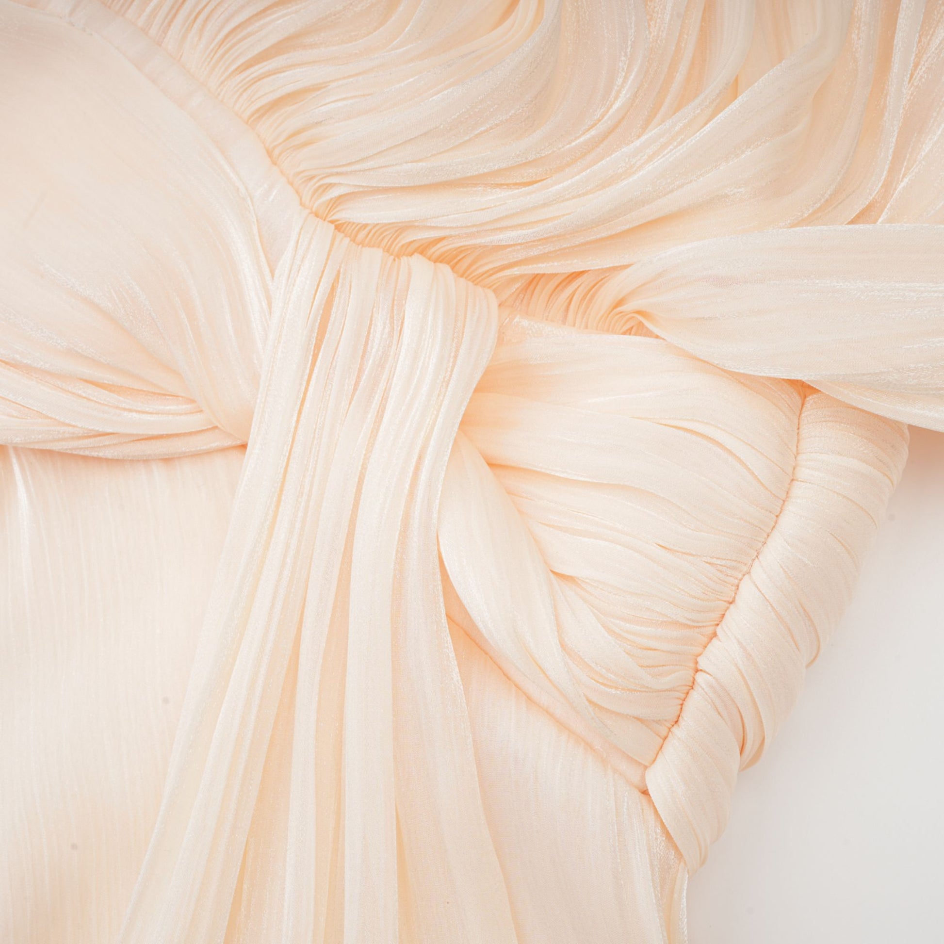 Eugénie Neutral Pleated Ruffle Mini Dress