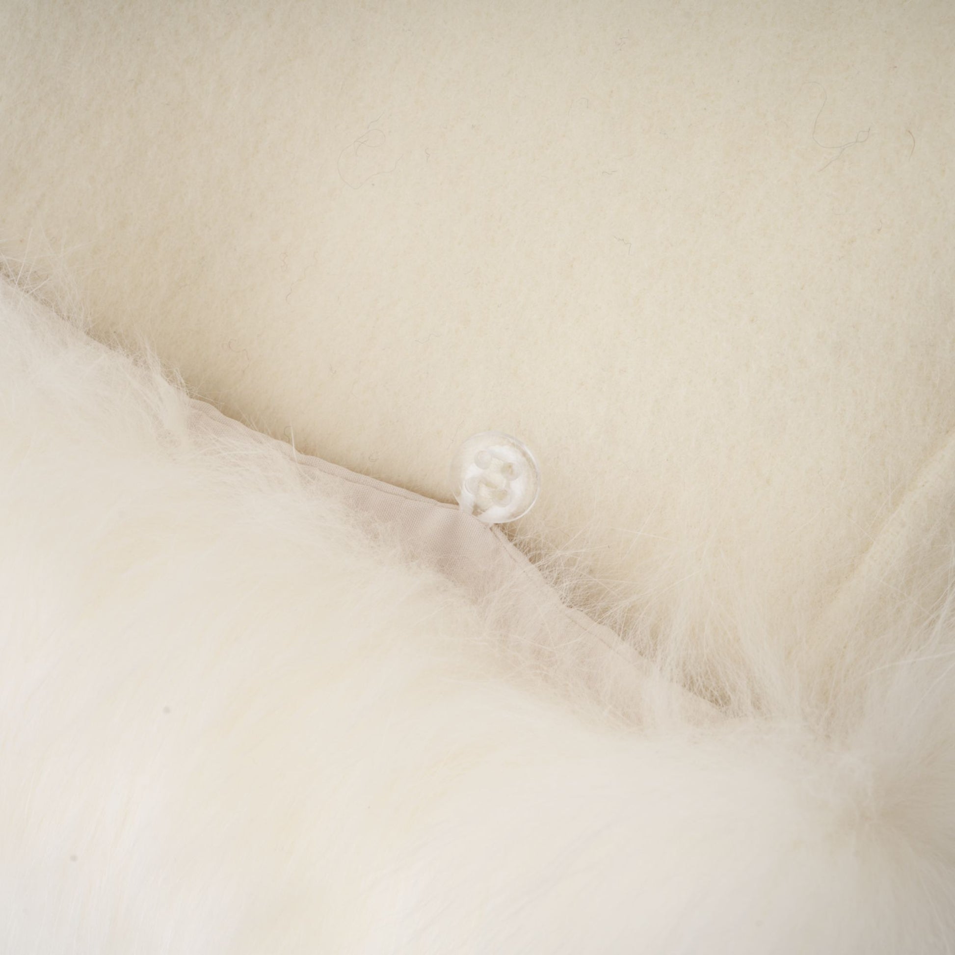 Leila - White Wool fur Bowknot Coat