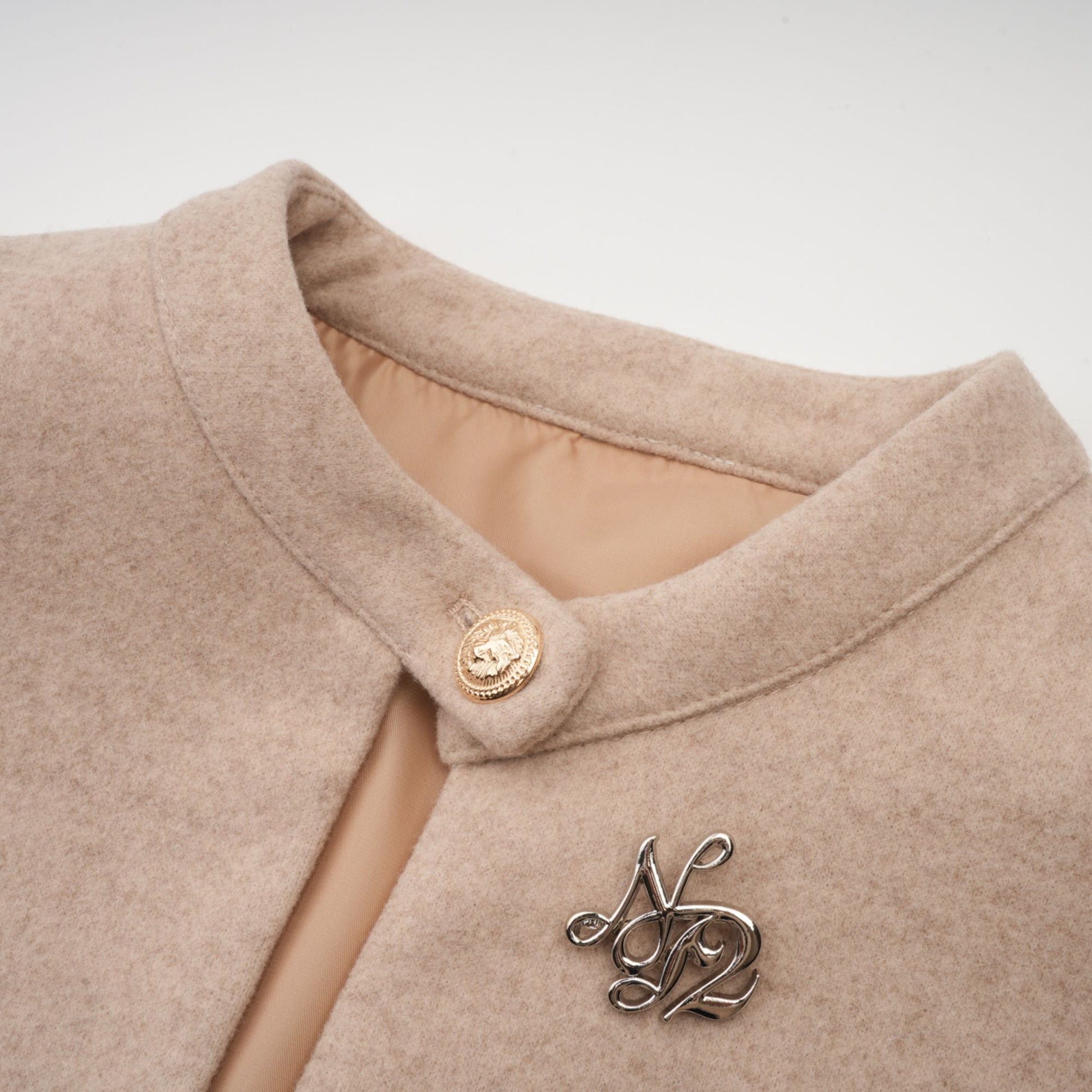 Kendall - Detachable-cape Faux-fur Coat