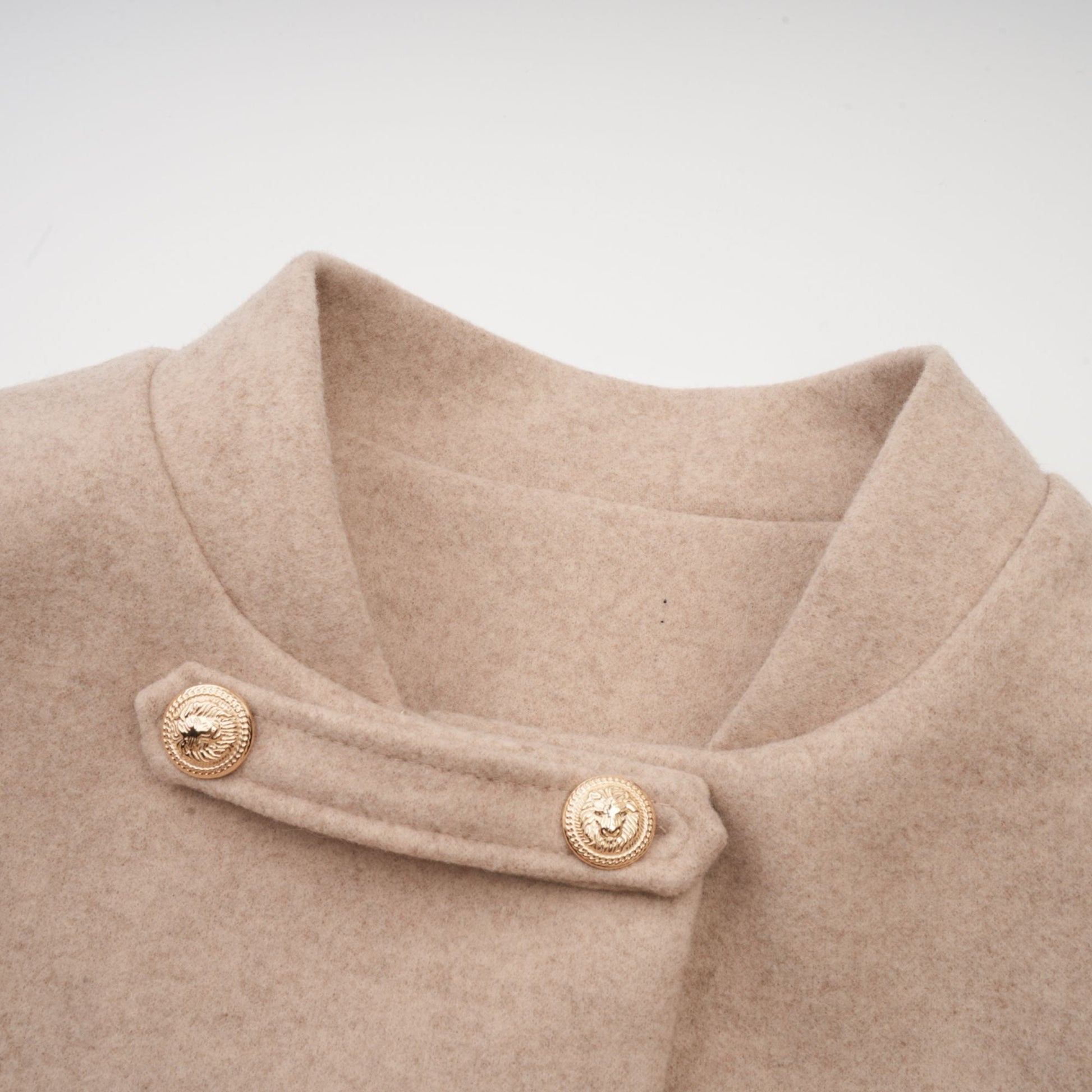 Kendall - Detachable-cape Faux-fur Coat