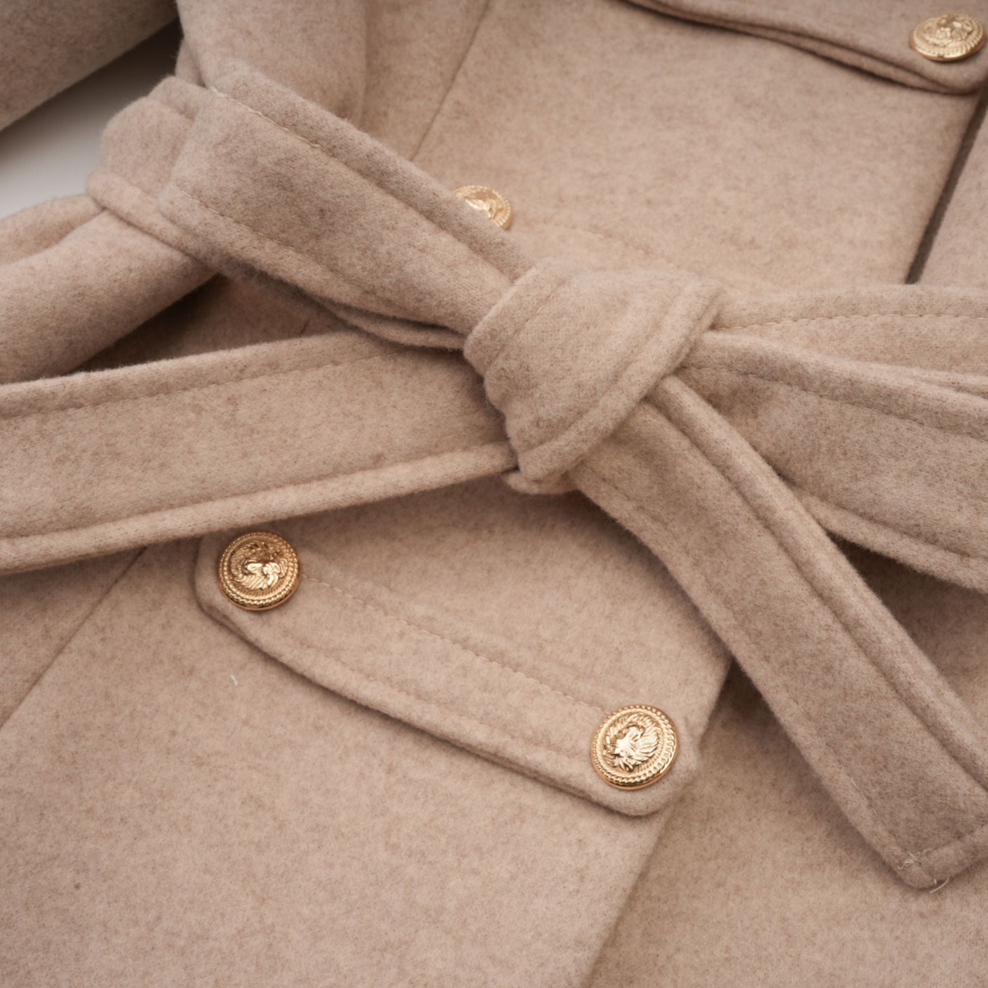 Kendall - Detachable-cape Faux-fur Coat