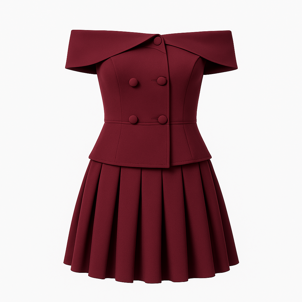 The Marlowe Off-Shoulder Suit Set