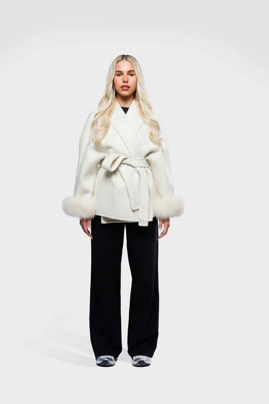 The Megeve Wool Coat - White