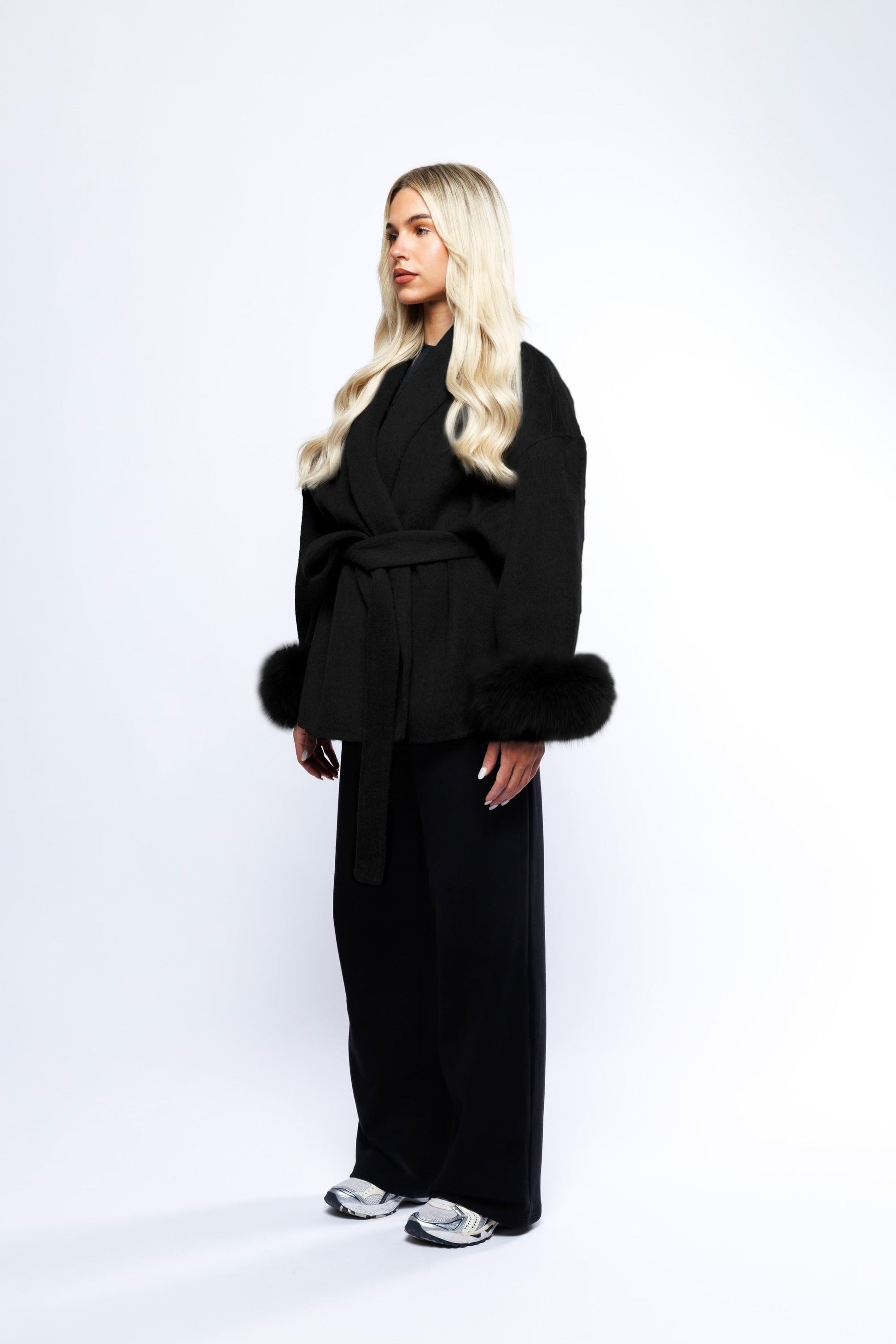 The Megeve Wool Coat - Black