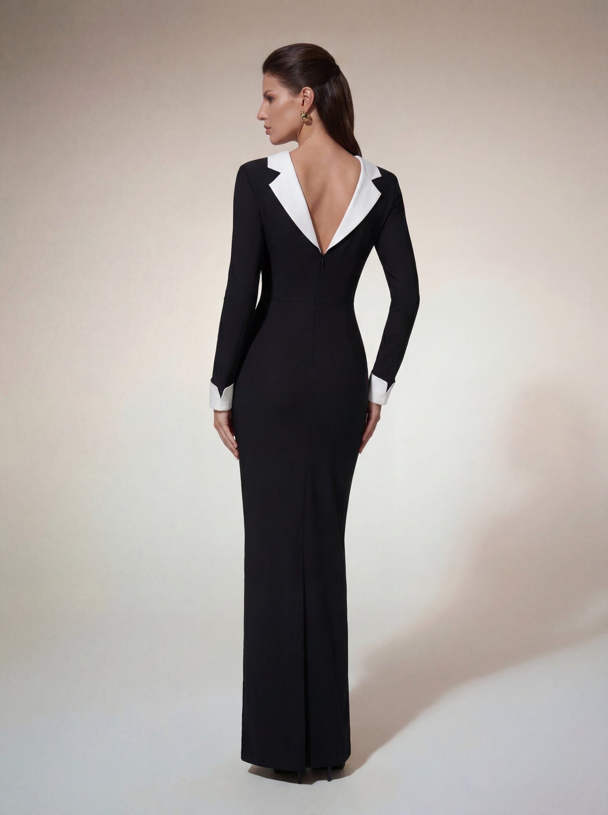 Hyrith Long Sleeve Bandage Maxi Dress