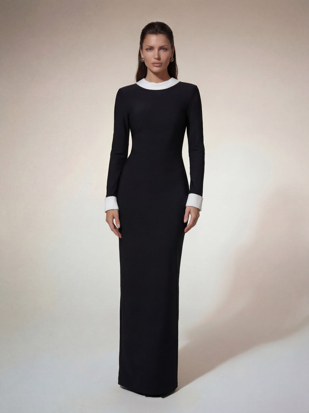Hyrith Long Sleeve Bandage Maxi Dress