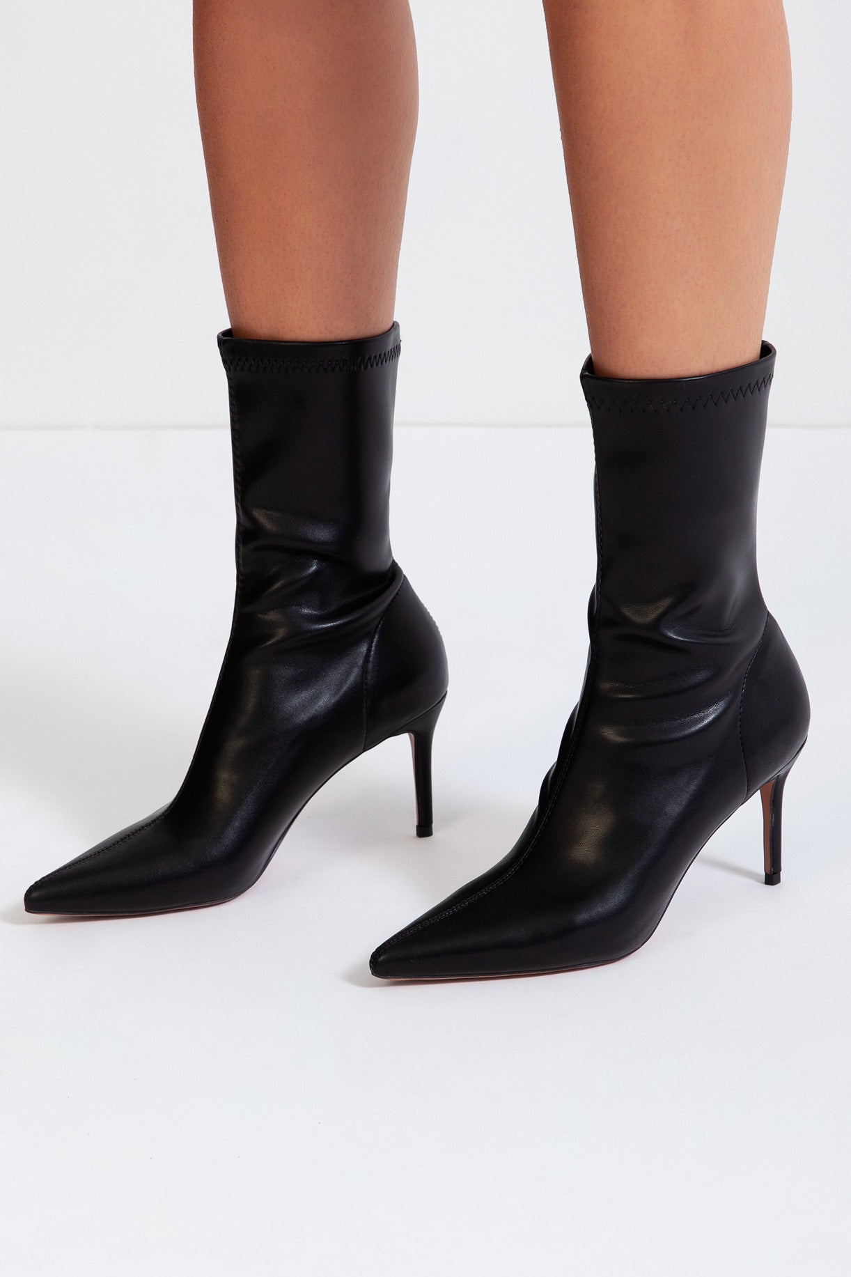 Ankle Stiletto Boots - Black