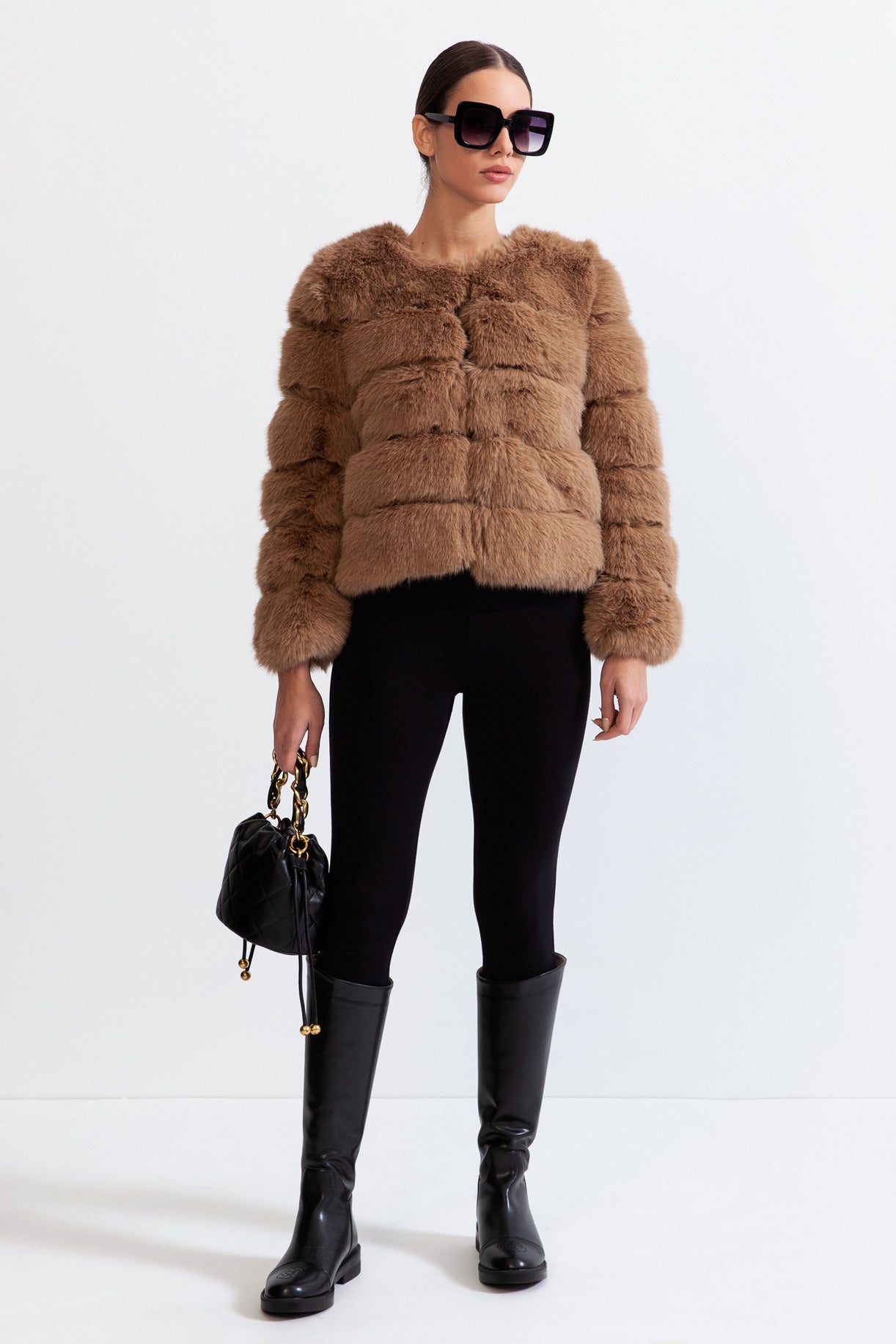 Willow - Faux Fur Jacket - Brown