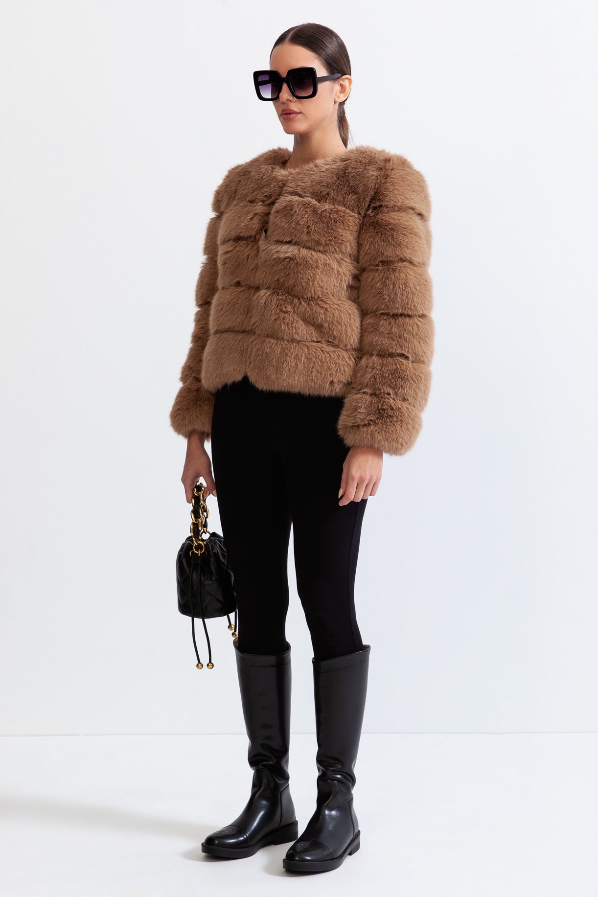 Willow - Faux Fur Jacket - Brown