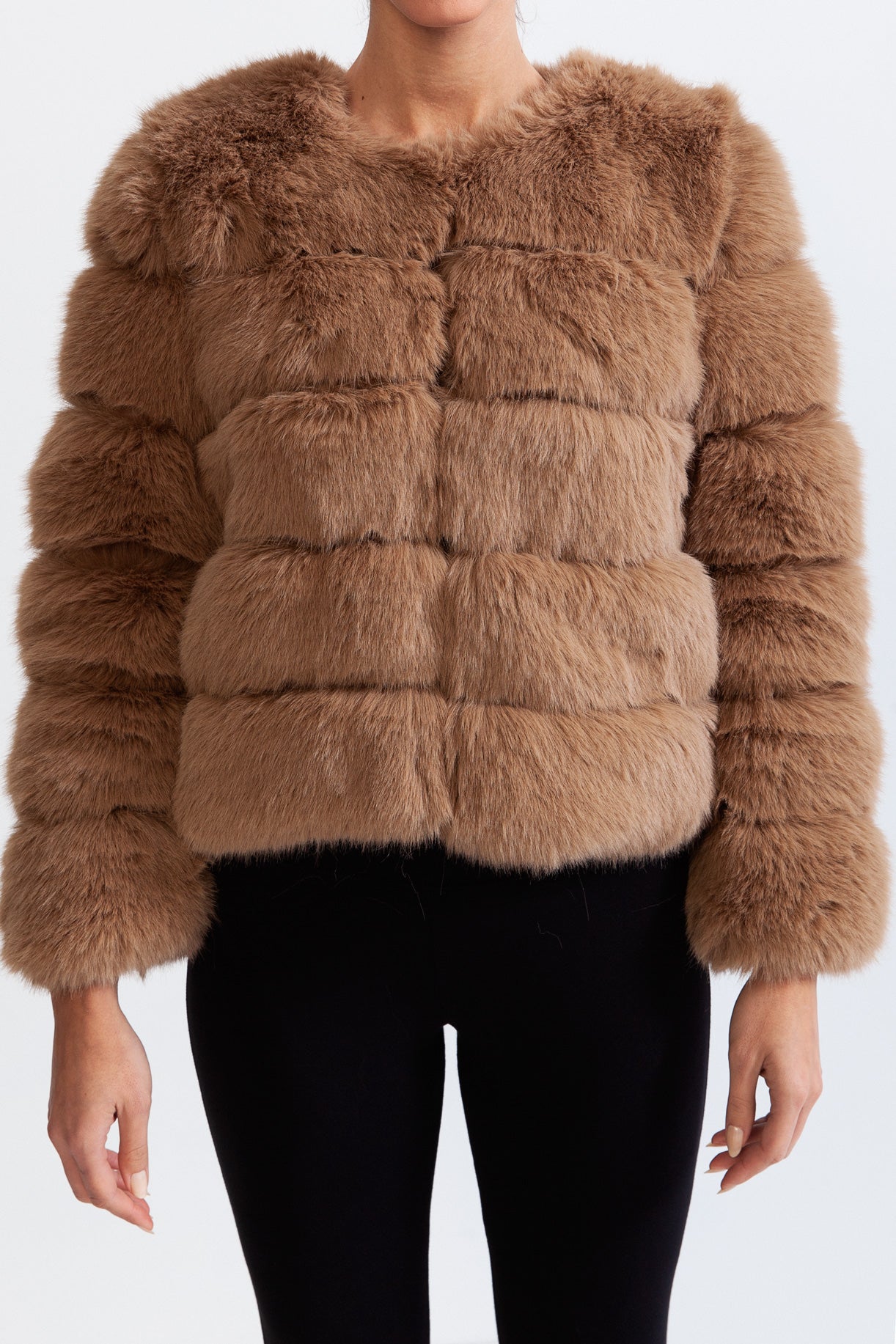 Willow - Faux Fur Jacket - Brown