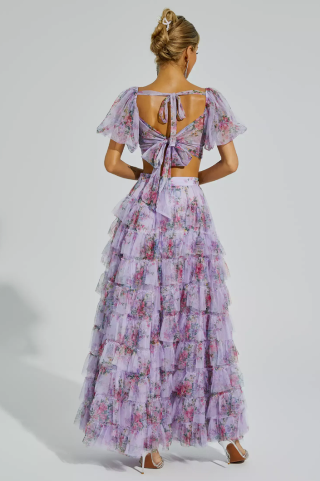 Braylee - Floral Ruched Set