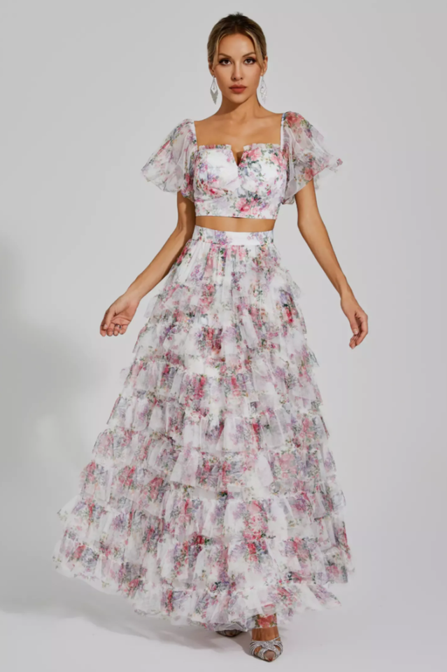 Braylee - Floral Ruched Set