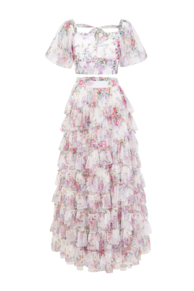 Braylee - Floral Ruched Set