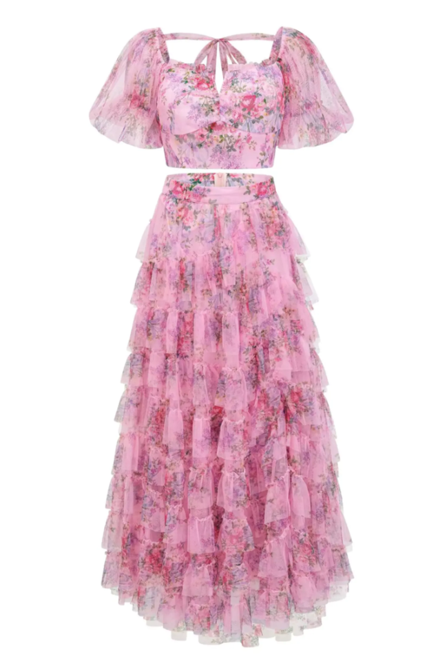 Braylee - Floral Ruched Set