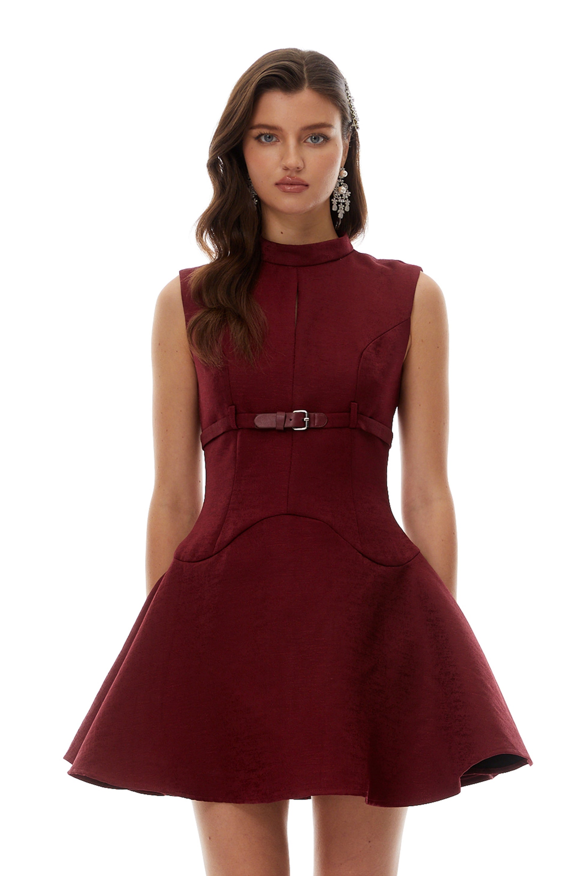 Therese Red Belted Mini Dress