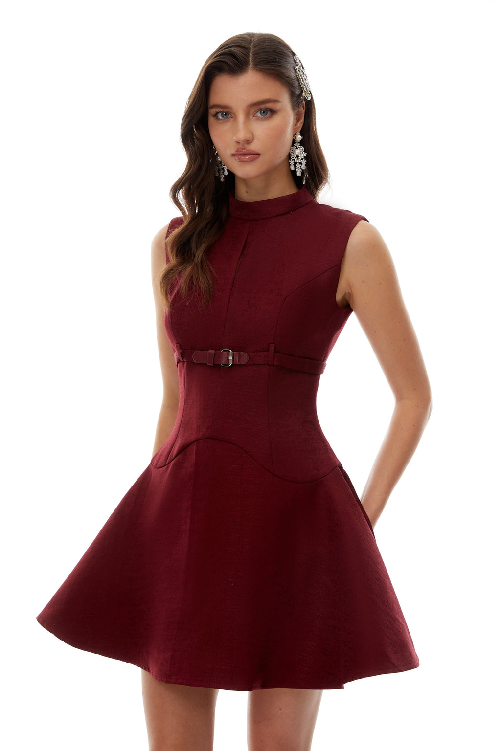 Therese Red Belted Mini Dress