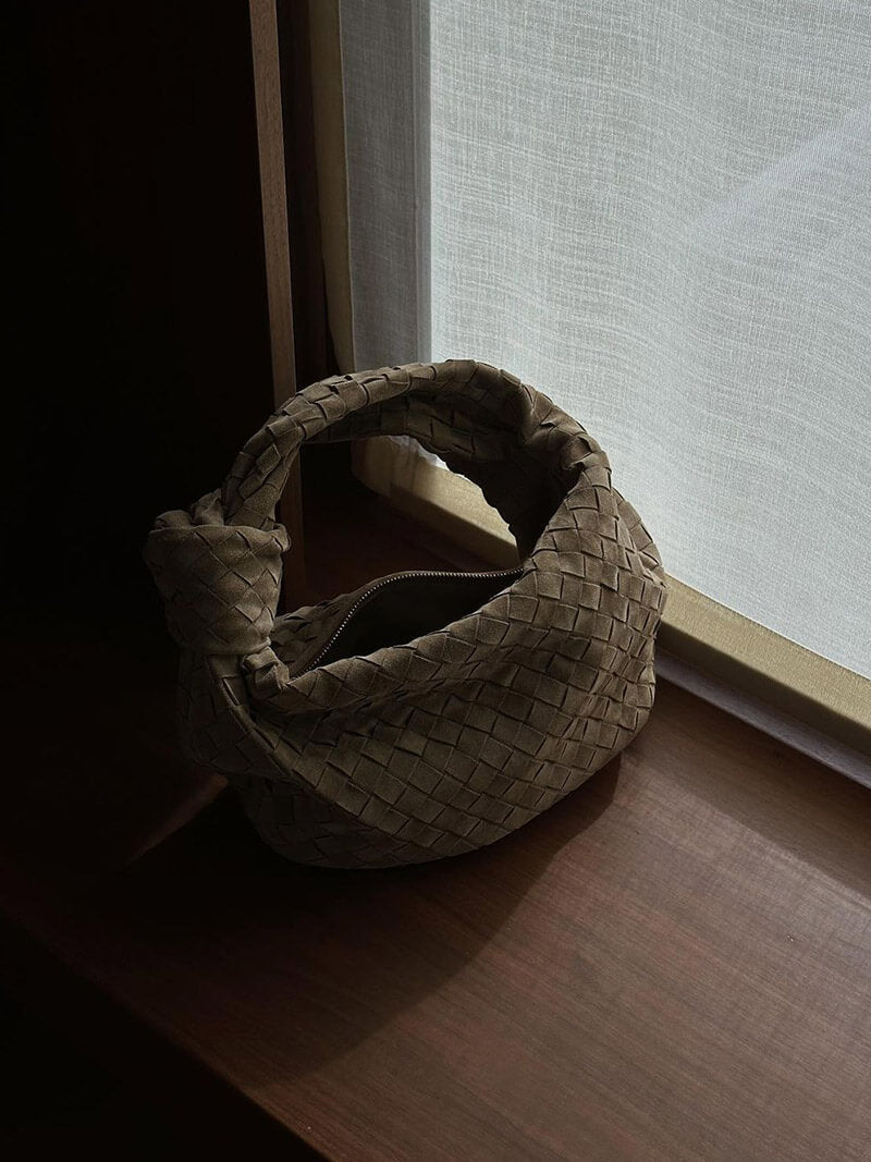 Woven Suede Bag