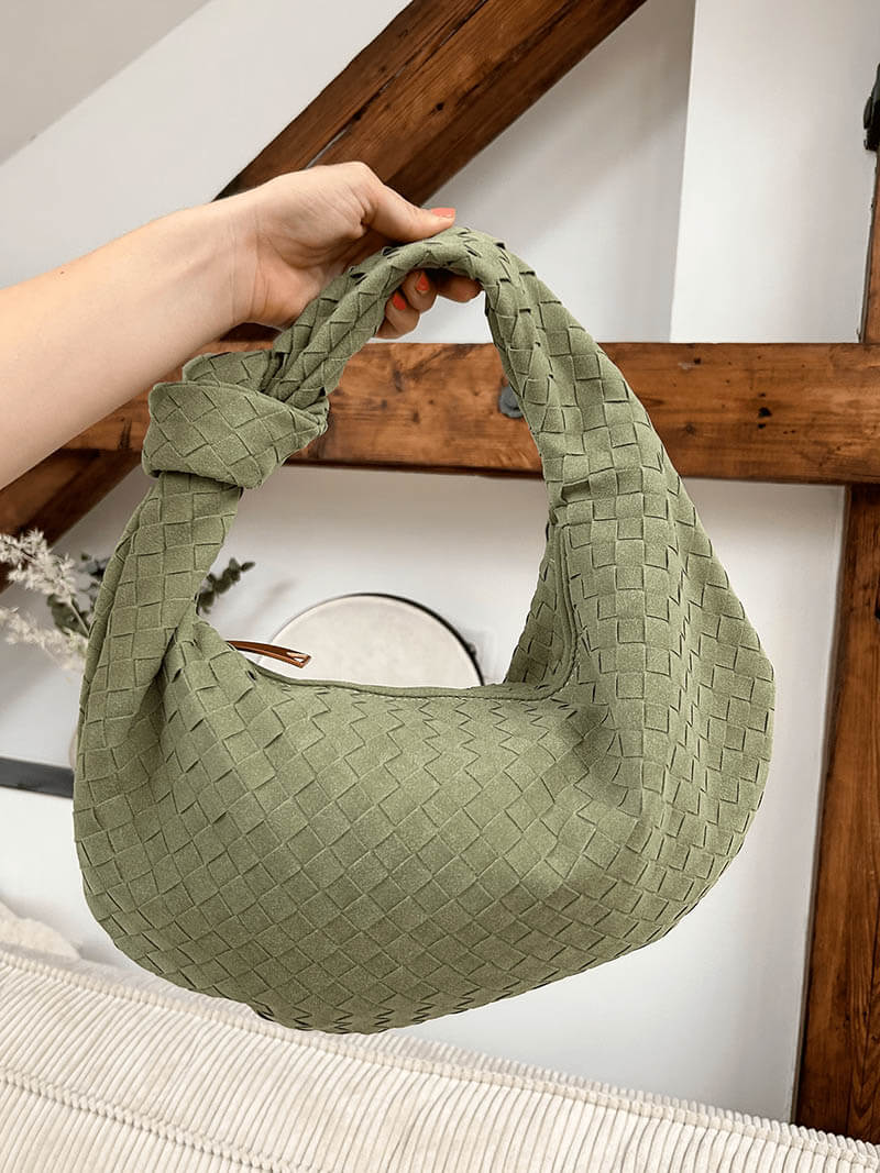 Woven Suede Bag