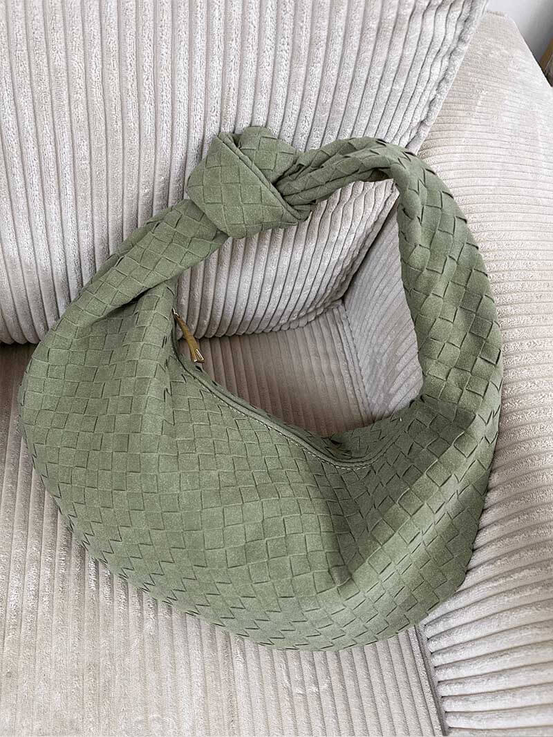 Woven Suede Bag