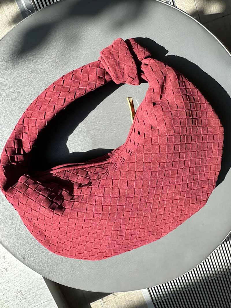 Woven Suede Bag