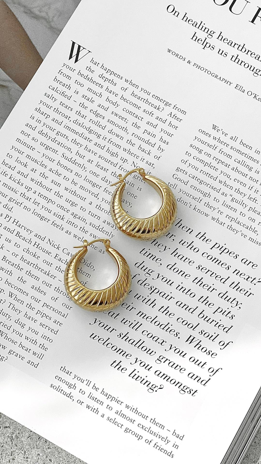 Sloane - Gold-Plated Hoop Earrings