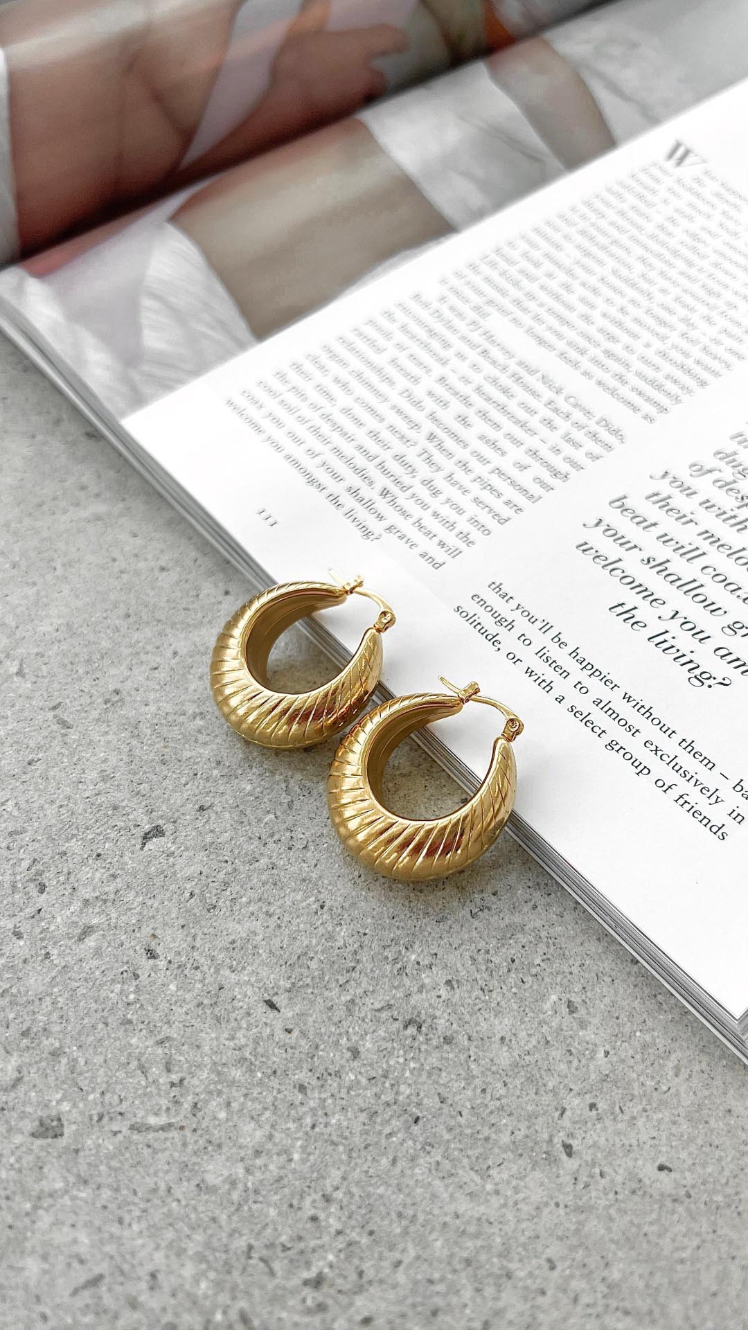 Sloane - Gold-Plated Hoop Earrings
