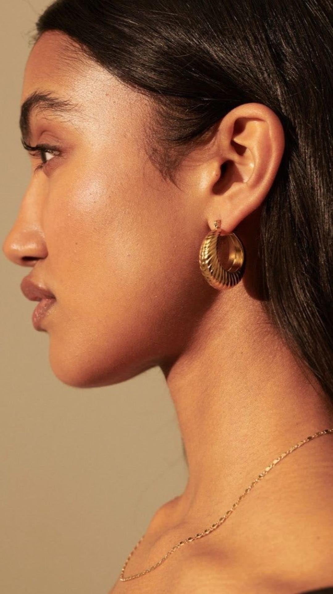 Sloane - Gold-Plated Hoop Earrings