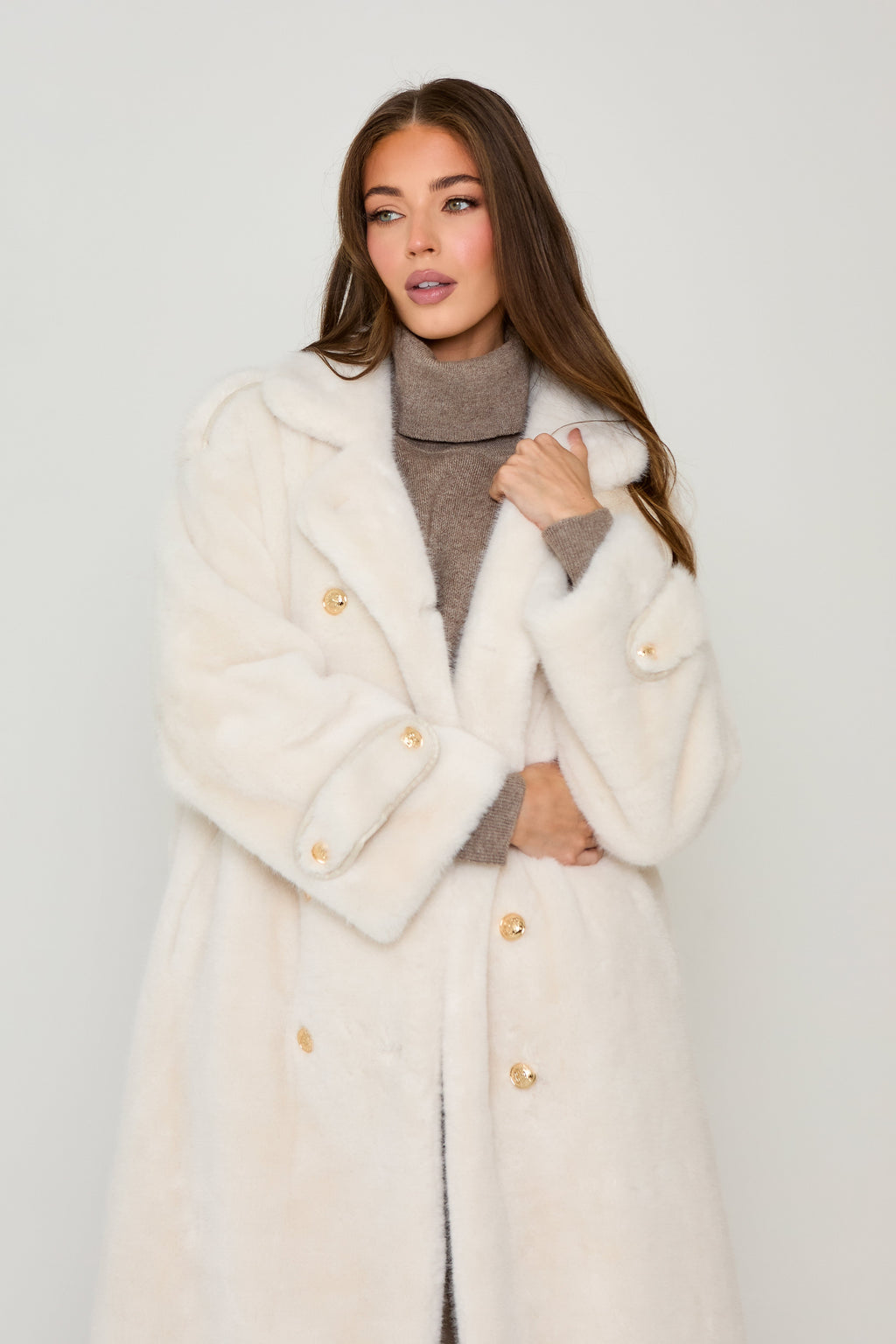 Amara Long Premium Faux Fur Coat