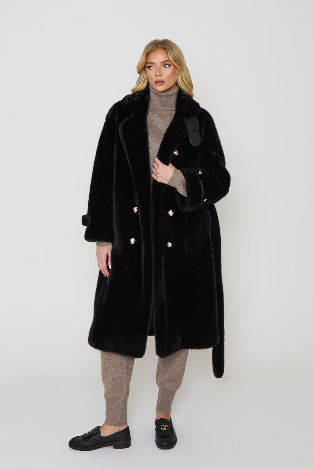 Amara Long Premium Faux Fur Coat