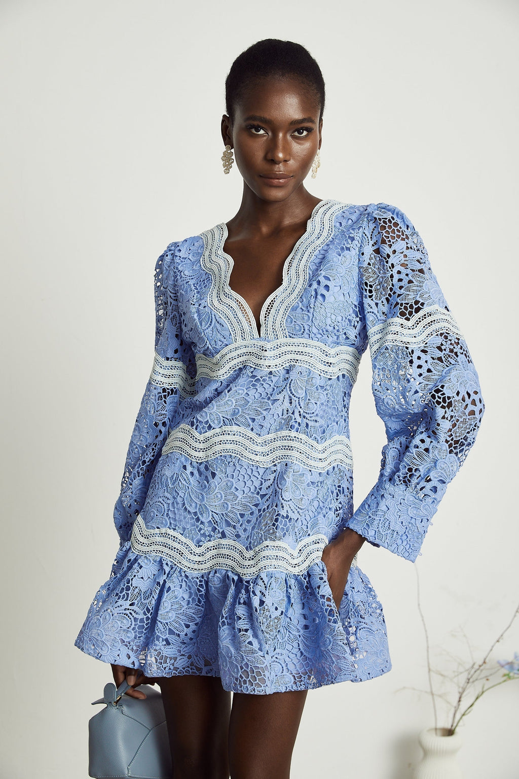 Ambra - Floral Long Sleeve Midi Dress