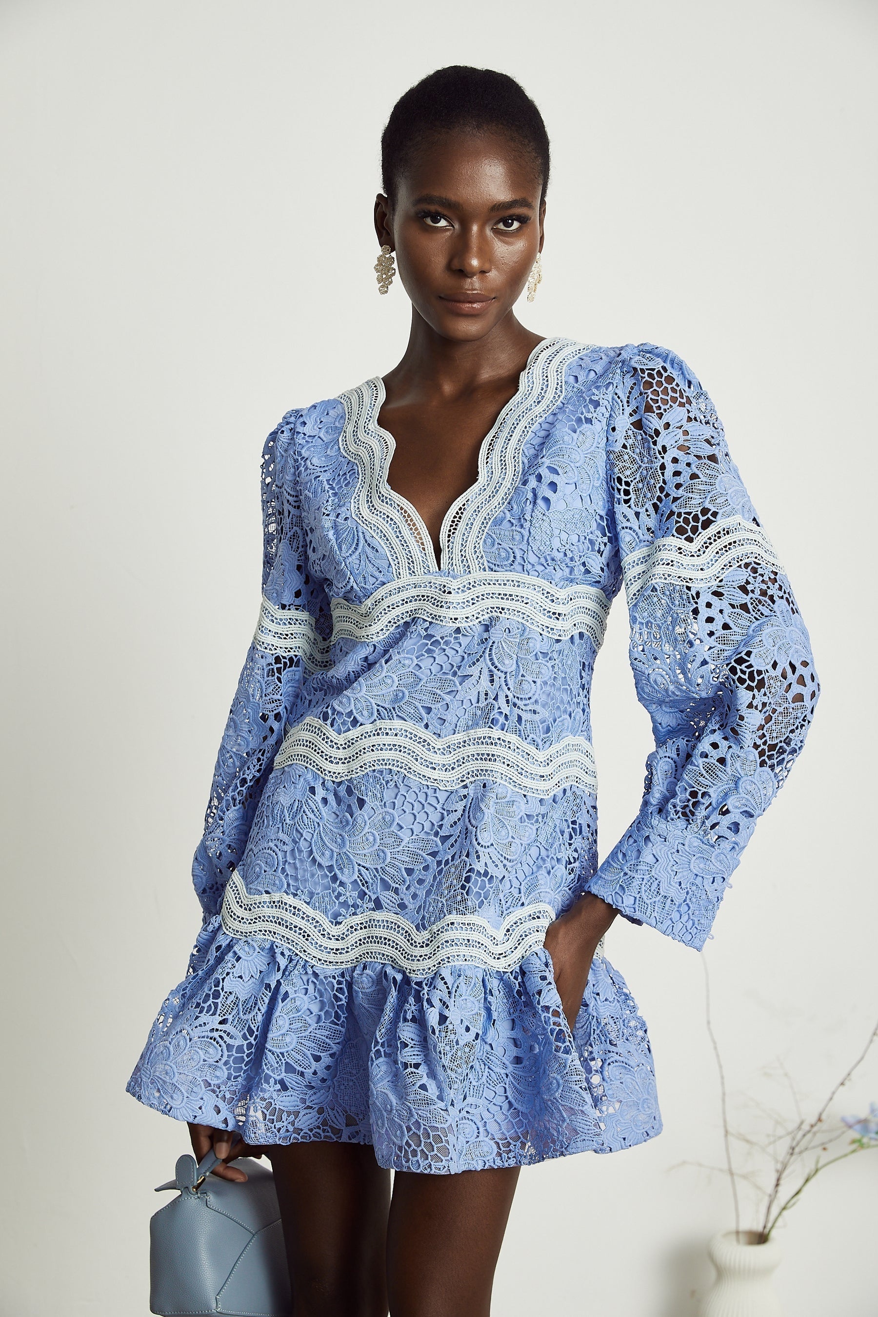 Ambra - Floral Long Sleeve Midi Dress