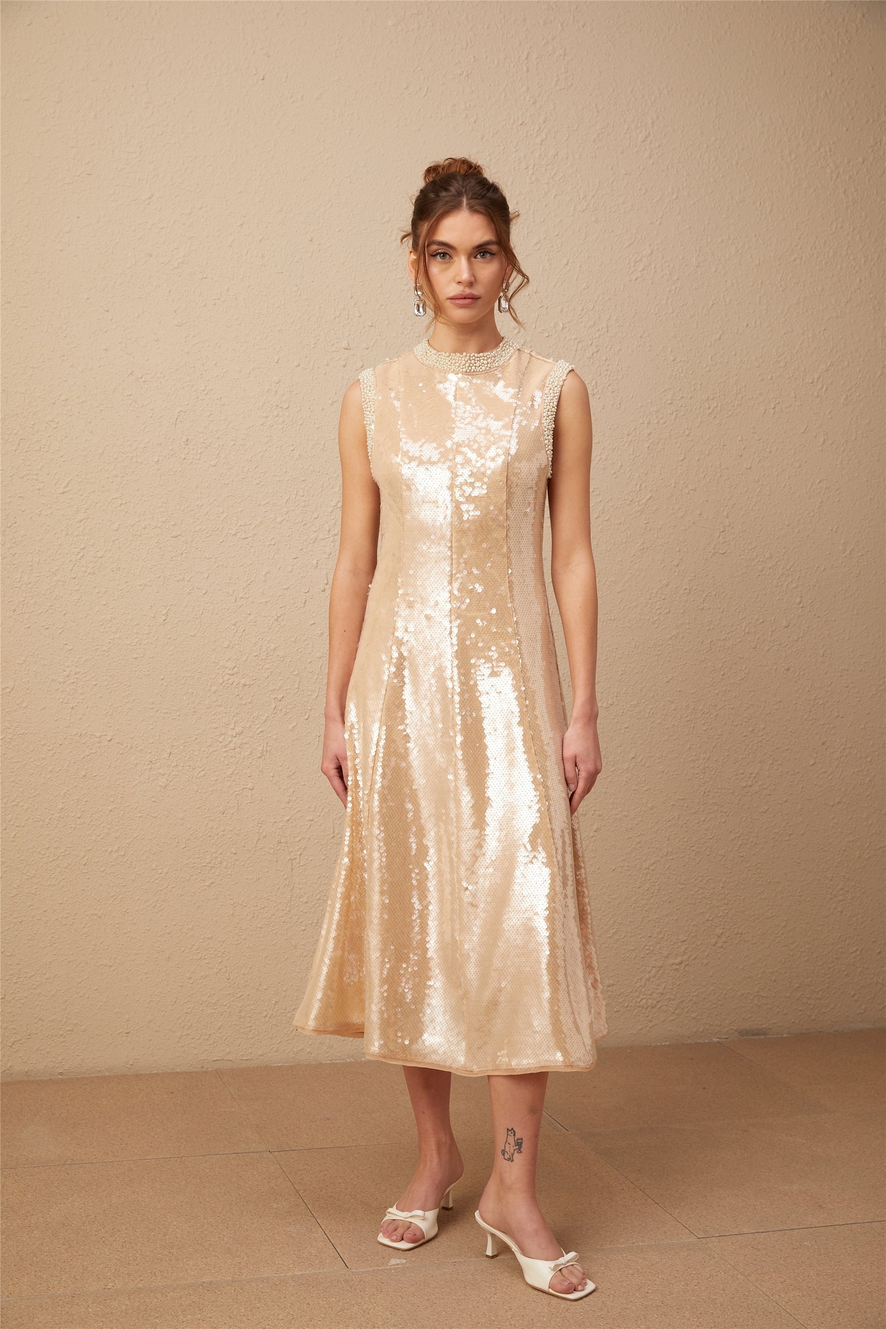 Hayley - Sequin Embellished Midi Dress