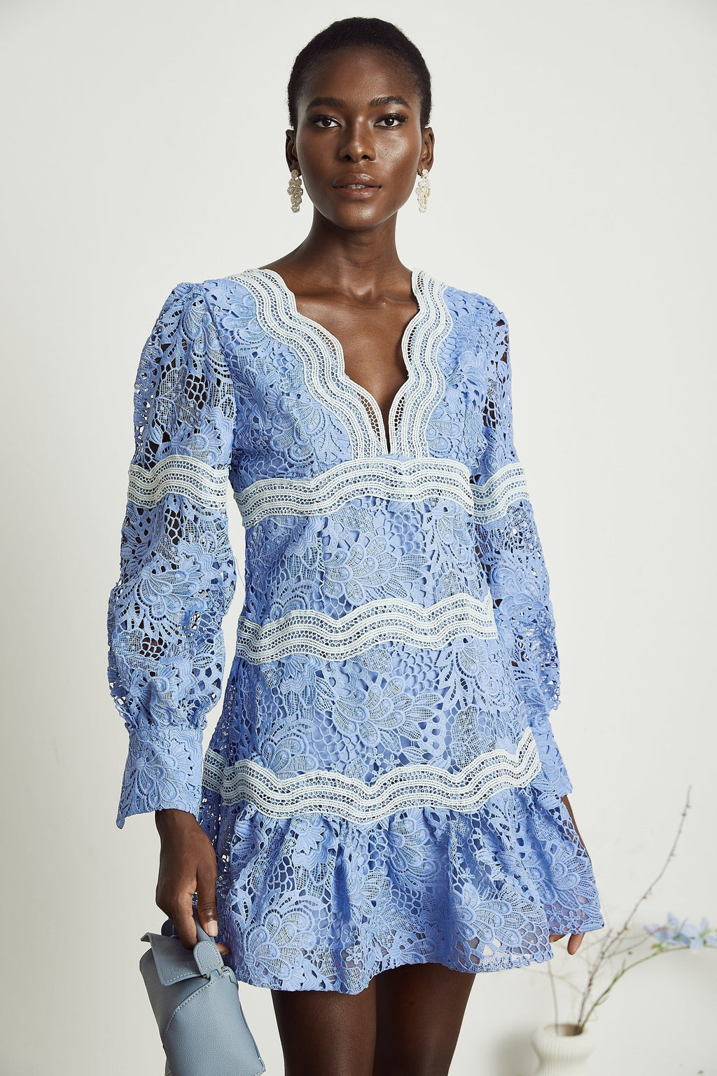 Ambra - Floral Long Sleeve Midi Dress