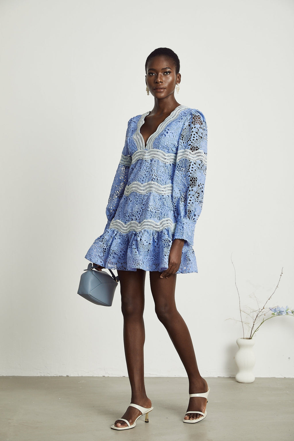 Ambra - Floral Long Sleeve Midi Dress