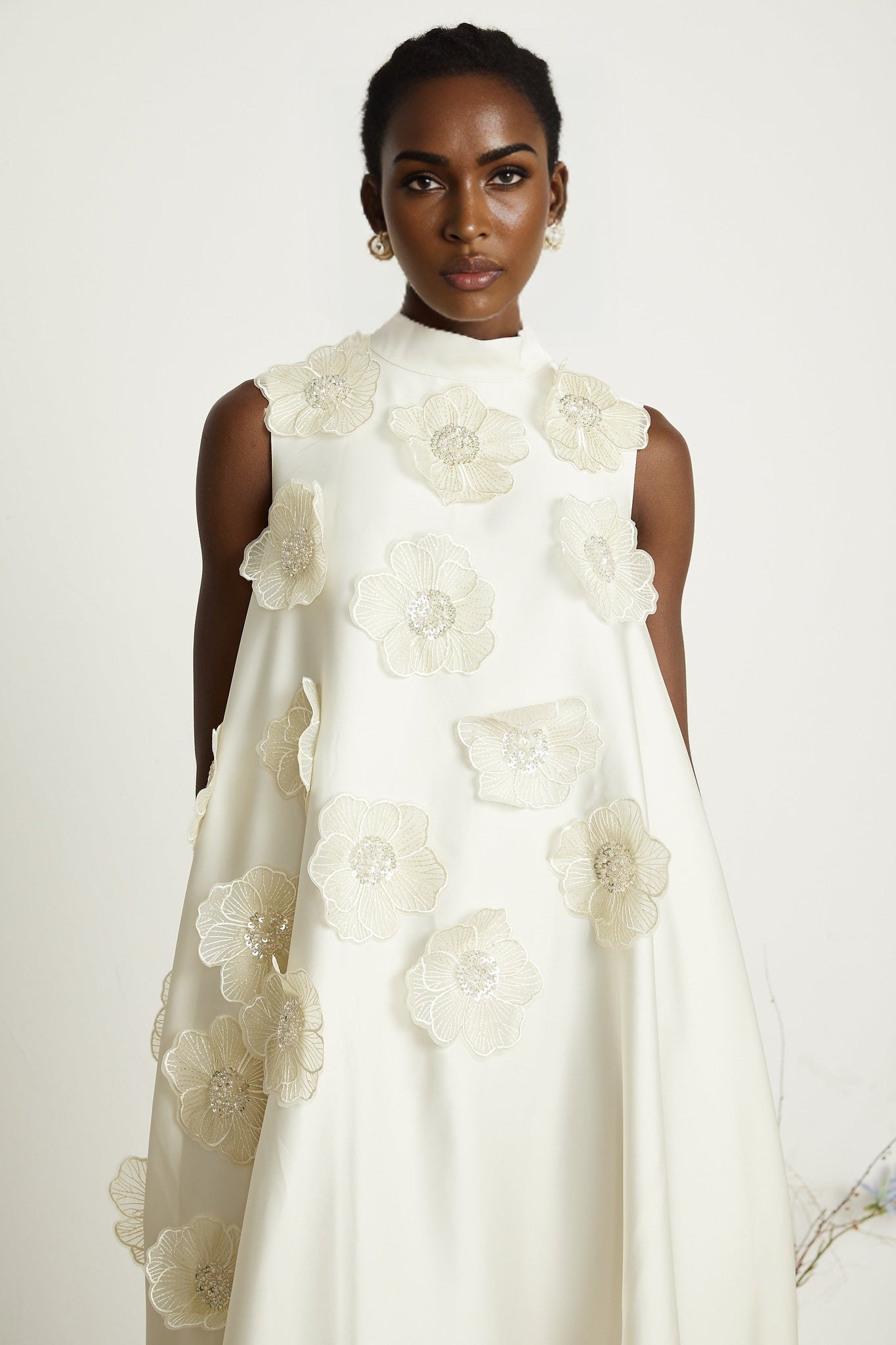 Paige - White Floral Midi Dress