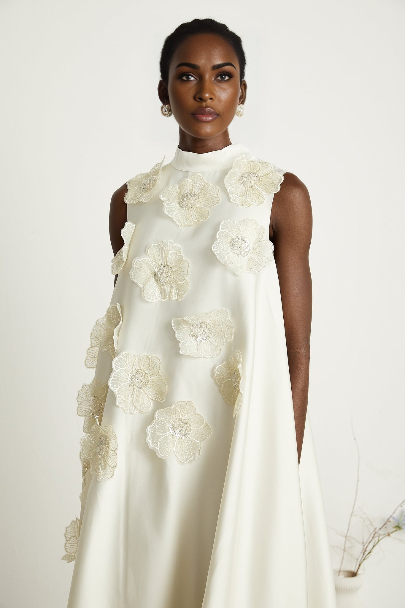 Paige - White Floral Midi Dress