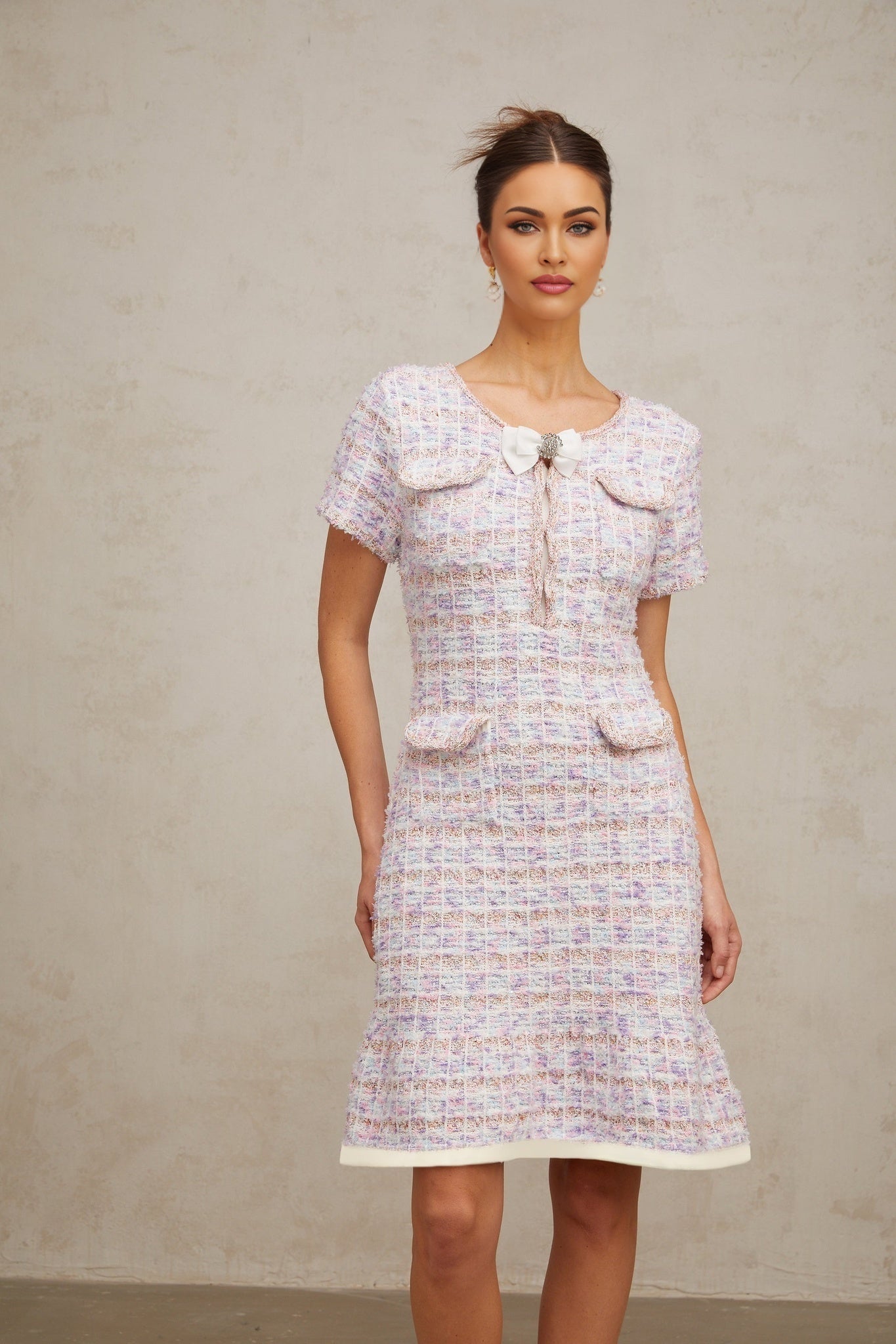 Lacey - Crystal Embellished Midi Dress